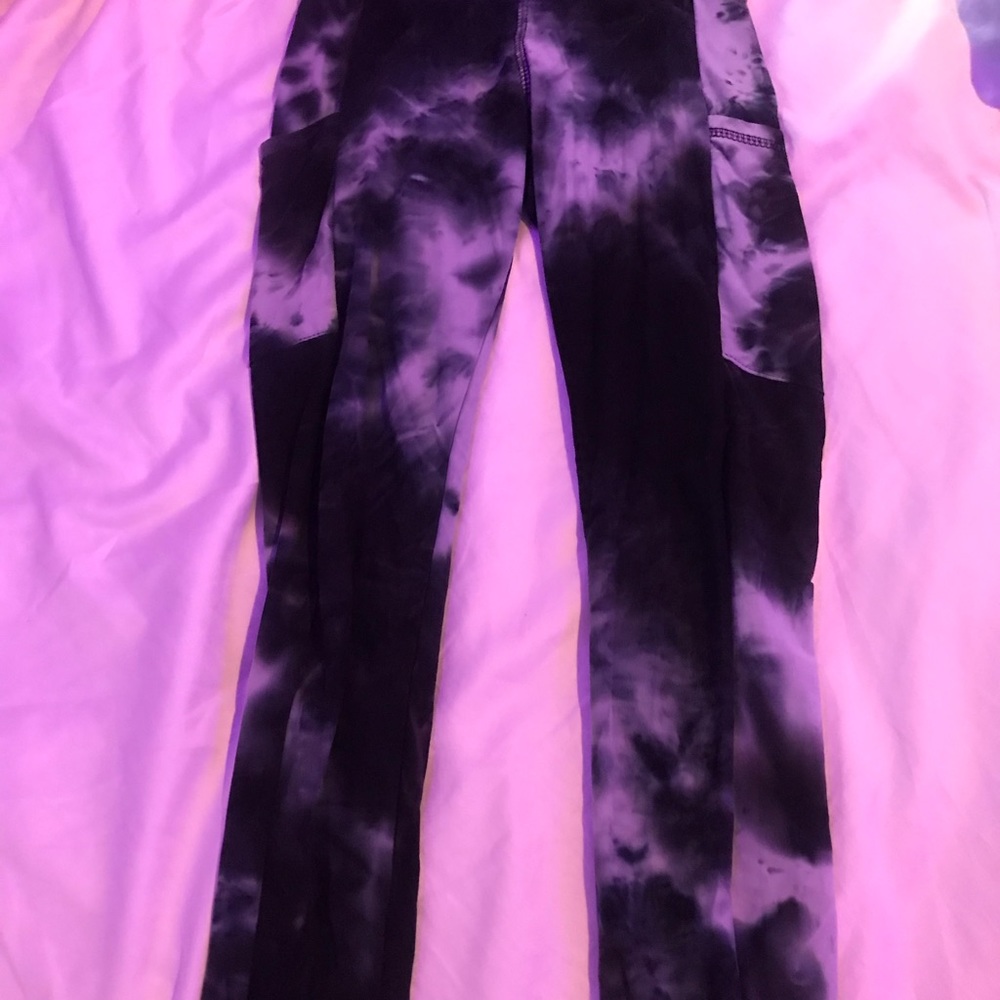 Black marble legging for women